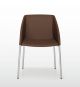 Hyway 5 Small Armchair Steel Legs Leather Seat by Quinti Online Sales