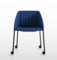 Hyway 8 Small Armchair Metal Legs Fabric Seat by Quinti Online Sales
