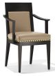 Inlay SSB Chair with Armrests Wooden Frame Leather Seat by Cabas Online Sales