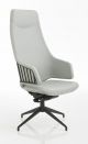 Italia IT5 Executive Chair Aluminum Base Leather Seat by Luxy Online Sales