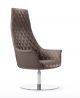 Kimera High Rhomboidal waiting armchair steel base ecoleather seat by Kastel buy online