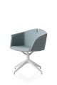 Kuad 4 Legs swivel chair steel legs fireproof fabric seat by Kastel online sales