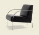 Leo Lounge Armchair Steel Frame Ecoleather Seat by Sintesi Online Sales