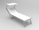 Ulisse sun lounger textilene seat aluminum frame by Ombrellificio Crema online sales