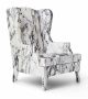 Louis XV Goes to Sparta Armchair Fabric Coated by Baleri Italia Online Sales