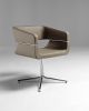 Matrix 4201 small armchair leather seat metal legs by LaCividina buy online