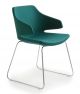 Meraviglia MV1 Sled Chair Steel Base Fabric Seat by Luxy Online Sales