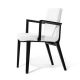Moritz chair with armrests wooden structure leather seat by Ton online sales