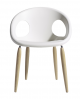 Natural DropChair Solid Wood Structure with Seat in Technopolimer by Scab Online Sales