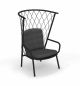 Nef 627 high backrest armchair aluminum frame suitable for outdoor use by Emu online sales on www.sedie.design