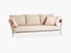 Aikana waiting sofa painted aluminum structure coated in fabric by Fast buy online