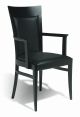 Plaza SB Chair with Armrests Wooden Frame Leather Seat by Cabas Online Sales
