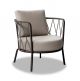 Desireè DE600 armchair metal frame fabric cushions by Vermobil buy online