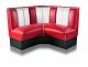 HW-120/120 Vintage Cornerbooth Wooden Base Seat Coated with Ecoleather by Bel Air Buy Online