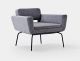 Serie 50 8710 lounge armchair coated in fabric steel legs by LaCividina buy online
