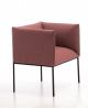 Shape waiting armchair steel base upholstered seat by Debi online sales
