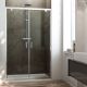 Sintesi 2-Pivot-Doors Shower Enclosure Anodized Aluminum and Glass Structure by SedieDesign Sales Online