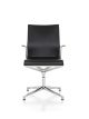 Stick Chair Star Base by Icf Black Ecoleather
