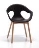 Sunny Wood chair with armrests wooden legs polypropylene seat by Arrmet online sales