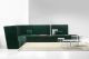 Velour waiting sectional sofa coated in fabric by LaCividina online sales