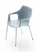 Vesper 2 Chair with Armrests Steel Legs Polypropylene Seat by Colos Online Sales