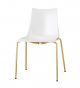 Zebra Antishock Brass stackable chair brass legs polycarbonate seat by Scab buy online