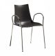 Zebra chair with armrests with steel structure technopolymer seat by Scab buy online