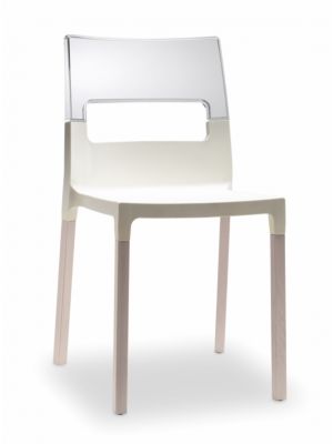 Natural Diva Chair Solid Wood Structure Seat in Tecnopolimer and Back in Polycarbonate by Scab Online Sales