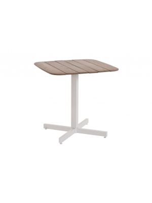 Shine contract table aluminum base teak top suitable for contract use by Emu online sales