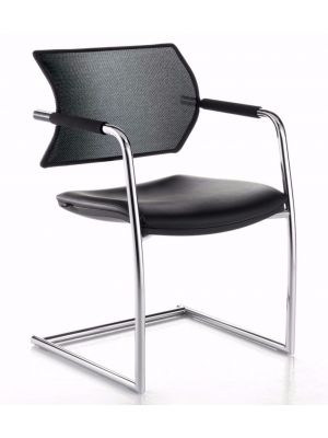Aire Jr 406B Mesh Waiting Chair Steel Structure Leather Seat by Luxy Online Sales