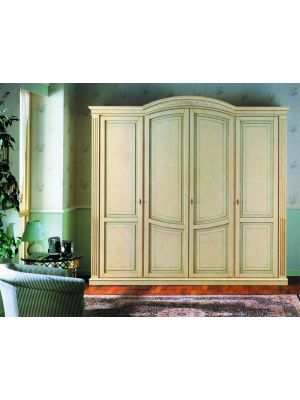 Sales Online Nettuno Wardrobe Classic Luxury by Bianchi Mobili White Lacquered