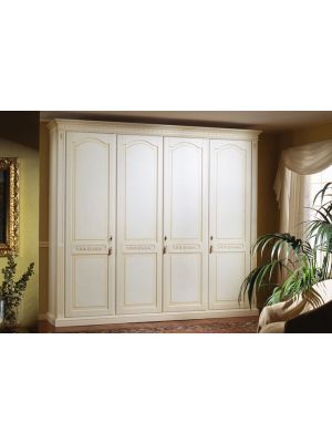 Sales Online Pictor Wardrobe 4 Doors by Bianchi Mobili White Lacquered