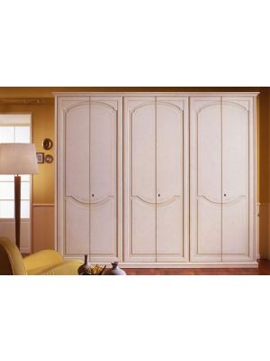 Sales Online Pegaso Wardrobe 6 Doors by Bianchi Mobili White Lacquered 