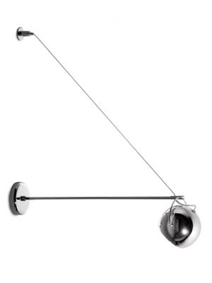 Sales Online Beluga Steel D57 D05 Wall Lamp with Polished Chromium-Plated Steel Structure by Fabbian