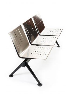 Kos Inox Bench Steel and Stainless Steel Structure by SedieDesign Sales Online