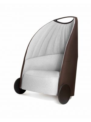 Biga BA10 acoustic armchair fabric coated polyurethane castors by Luxy online sales on www.sedie.design