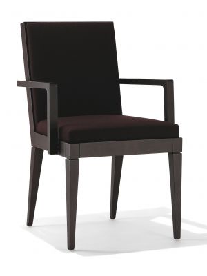 Botero SB Chair with Armrests Wooden Frame Fabric Seat by Cabas Online Sales