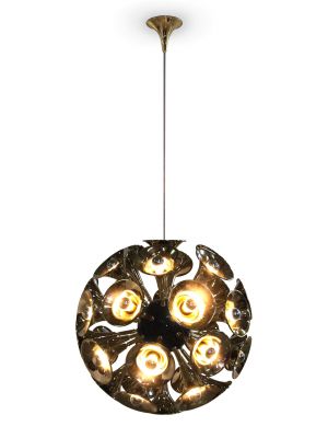 Botti 32 Suspension Lamp Brass and Steel Structure by DelightFULL Online Sales