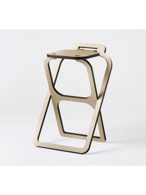 Carlo folding stool birch wood structure by Parva online sales on www.sedie.design