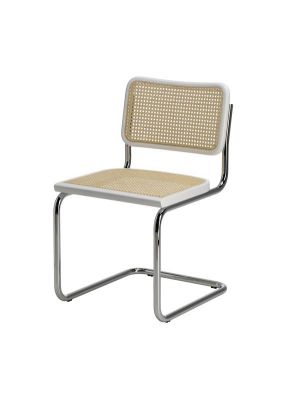 Cesca Chair  with white outline - Breuer replica - Straw seat chair - online shop