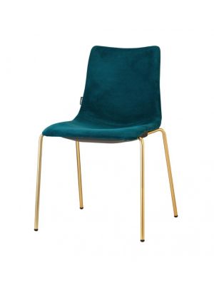 Zebra Pop Brass 2640 stackable chair brass legs fabric seat suitable for contract use by Scab buy online
