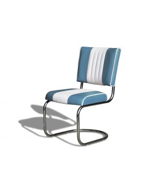 CO-27 Retro Chair Chromed Steel Structure Upholstered Seat and Backrest Coated with Ecoleather by Bel Air Buy Online