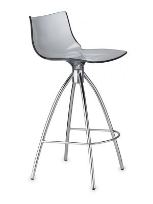 Daylight Stool Polycarbonate Seat and Chromed Steel Structure by Scab Online Sales