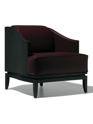 Diesis 48C Lounge Armchair Wooden Frame Leather Seat by Cabas Online Buy