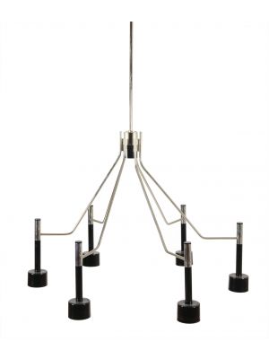 Ella 6 Suspension Lamp Brass and Aluminum Structure by DelightFULL Online Sales