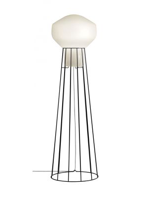 Aerostat C03 Floor Lamp Metal Structure Glass Diffuser by Fabbian Online Sales