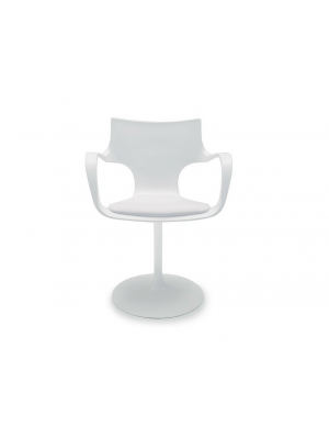 Sales Online Flûte  Swivel Chair Polypropylene and Steel Structure with Ecoleather Seat by Sovet.