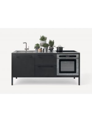 Frame C1 industrial style kitchen metal frame by Fantin online sales on www.sedie.design now!