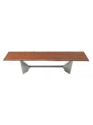 Fratino Wood Table Aluminum Base Wooden Top by Baleri Italia Online Sales