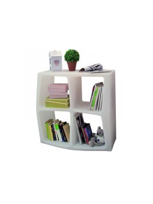 Freestand modular and stackable bookcase polyethylene structure by Sintesi online sales on www.sedie.design now!